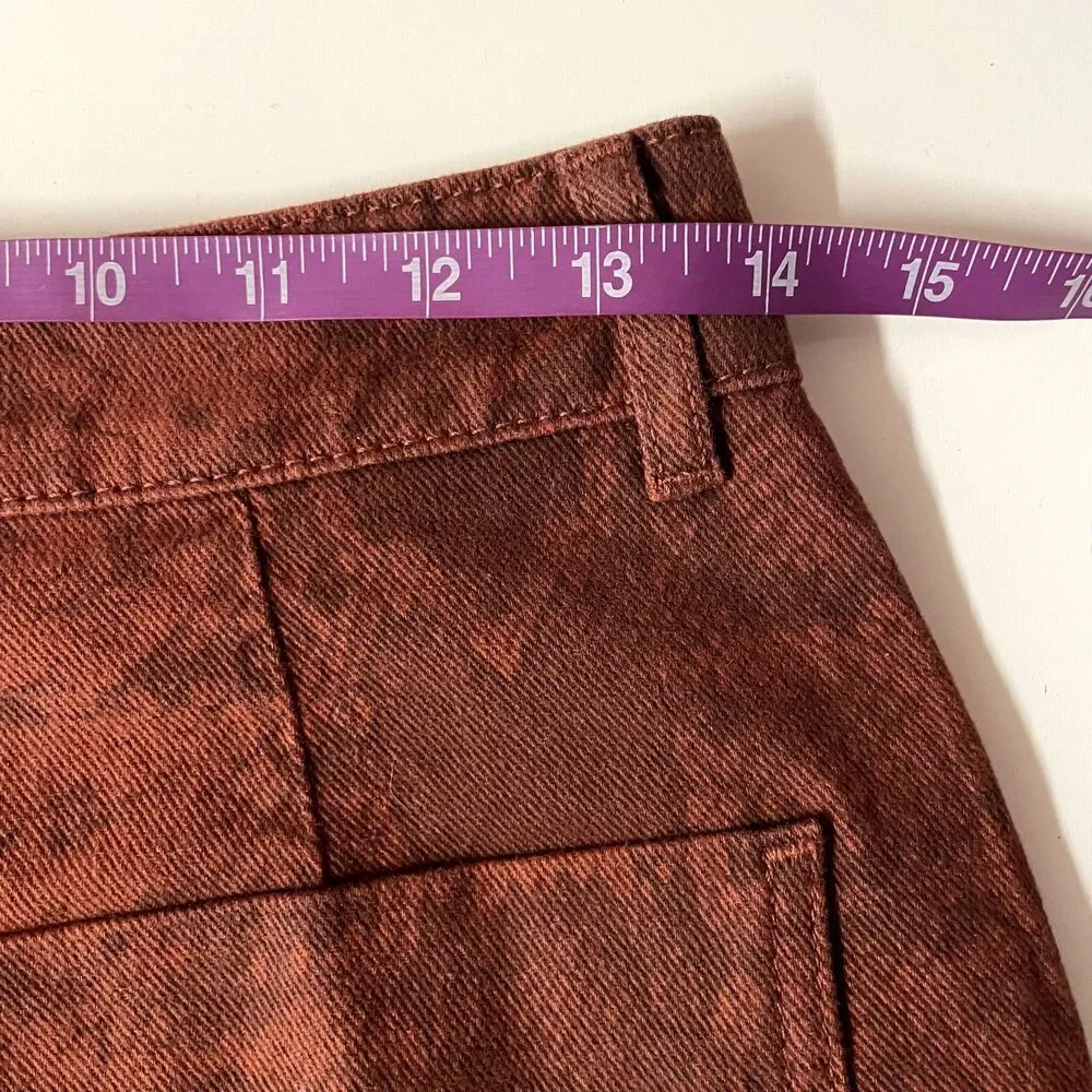 BDG Urban Outfitters NWOT Rust Snake Print Denim Mini Skirt Size S - Picture 7 of 11